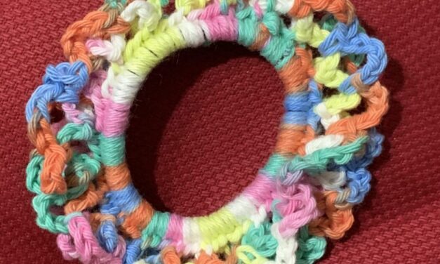 Rainbow scrunchie